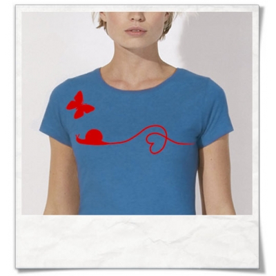 Butterfly and snail women T-Shirt