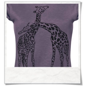 Giraffes in love T-Shirt / Lila