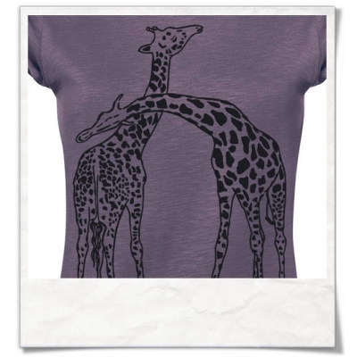 Giraffe women T-Shirt / Violet 