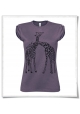 Giraffe love women T-Shirt / Violet / Fair Wear