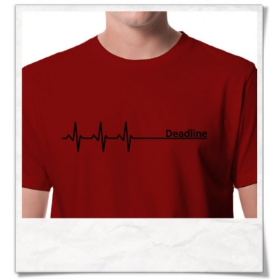 Deadline ;) men T-Shirt / Red / Fair Organic and Eco