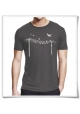 Birds on a wire / men T-Shirt / Grey