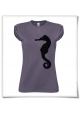 T-Shirt Seepferdchen in Lila für Frauen