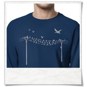 Birds on a wire organic Sweatshirt 