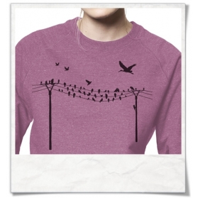 Sweatshirt Birds on a wire 