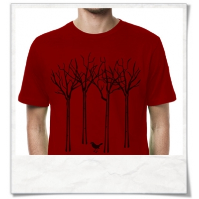 T-Shirt Vogel im Wald 
