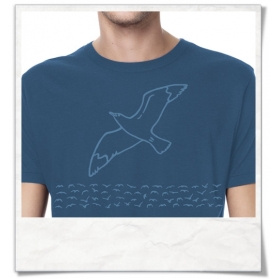 Seagull / Seagulls bamboo T-Shirt in blue