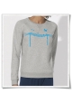 Birds on wire / women Sweatshirt / Grey / Fair and Organic