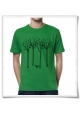 The bird in the forest / men T-Shirt in green / Fair, Eco & Organic