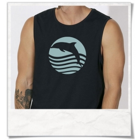 Sleeveles Shirt Dolphin Sunset Fair Wear & Organic Cotton