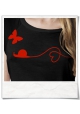 Snail and Butterfly in love / women T-Shirt / Black / Fair and Organic