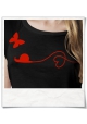 Schnecke & Schmetterling / Liebe / Frauen T-Shirt / Damen Shirt / Fair trade & Bio in schwarz
