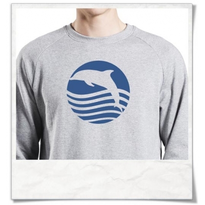 Sweatshirt Dolphin ( organic cotton and fair produced )