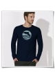 Longsleeve men T-Shirt Dolphin / Sunset with Dolphin