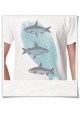 Flying Fishes / men T-Shirt / White / Fair Organic and Eco