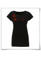 Frauen T-Shirt Schmetterling & Schnecke, Fair Wear in Schwarz