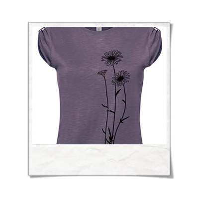 Blumen / Frauen T-Shirt / Lila / Fair Wear