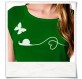 Bambus T-Shirt / Top Schnecke und Schmetterling in Grün