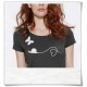  Butterfly & Snail T-Shirt, organic cotton, anthracite