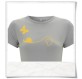 Organic cotton Tee Snail and Butterfly in yellow and gray