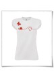  Frauen T-Shirt  Schnecke und Schmetterling in Weiß