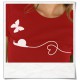 T-Shirt Schnecke & Schmetterling T-Shirt in Rot aus Biobaumwolle