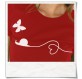Snail and Butterfly in love T-Shirt / Darkred