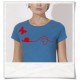 Butterfly and Snail T-Shirt  in Blue