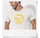 T-Shirt " Sonnenaufgang mit Delfin " Biobaumwolle &  Fair hergestellt